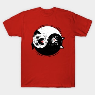 Yin yang cat and dog T-Shirt